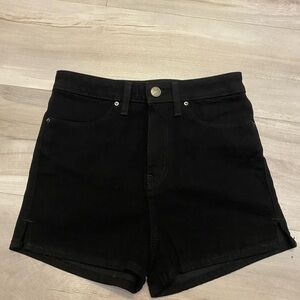 BDG Denim Black Pin Up Super High Rise Shorts 25W
